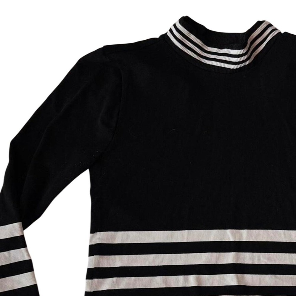 FREE PEOPLE Movement Triumph Stripe Crop Top Women's Medium Black Athleisure Y2K - Picture 6 of 13